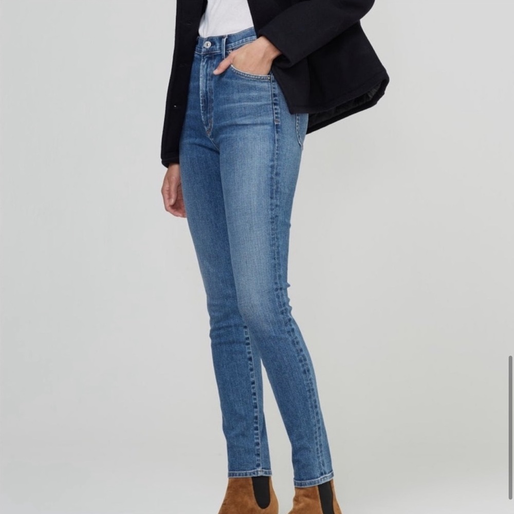 Citizen Of Humanity Rocket Crop High Rise Skinny Jeans Aura - Picture 2 of 8
